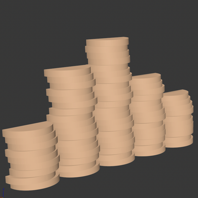 STACK OF COINS (SMALL) MOLD - Shapem