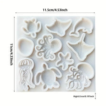 Load image into Gallery viewer, OCEAN CREATURES MOLD - Dolphin, Jellyfish, Sea Turtle