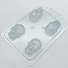 Load image into Gallery viewer, SKULLS MOLD (Minis, 4 Cavity)