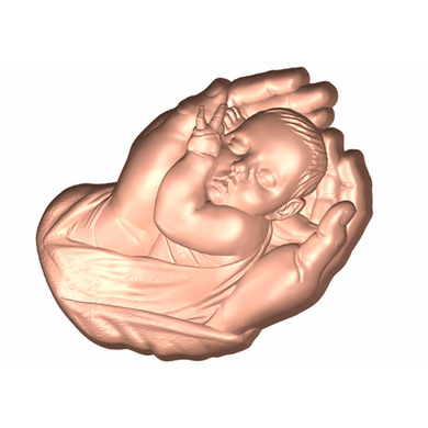 BABY IN HANDS MOLD