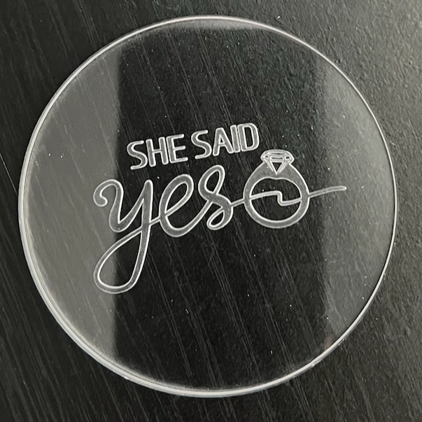 SHE SAID YES EMBOSSER STAMP