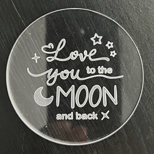 LOVE YOU TO THE MOON AND BACK EMBOSSER STAMP