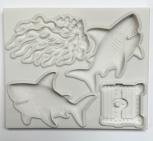 Load image into Gallery viewer, OCEAN CREATURES MOLD - Sharks, Corals, Treasure Chest