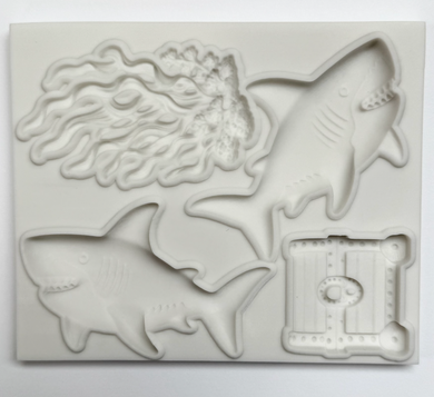 OCEAN CREATURES MOLD - Sharks, Corals, Treasure Chest