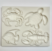 Load image into Gallery viewer, OCEAN CREATURES MOLD - Sea Turtle, Crab, Lobster, Fish