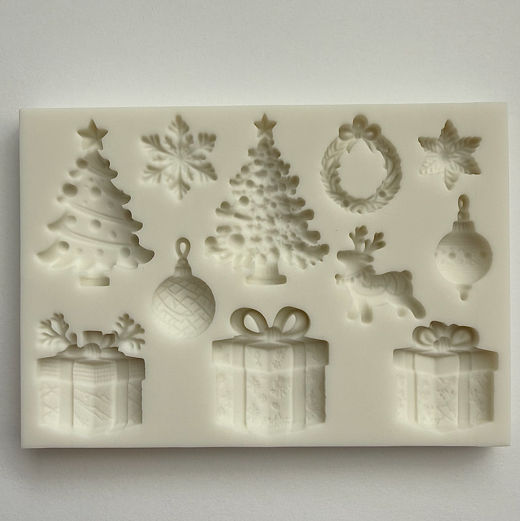 CHRISTMAS VARIETY MOLD - Pine Trees, Snowflakes, Deer, Presents