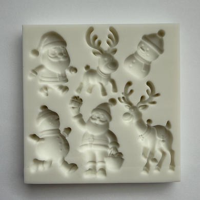 CHRISTMAS VARIETY MOLD - Santa, Snowman, Deer