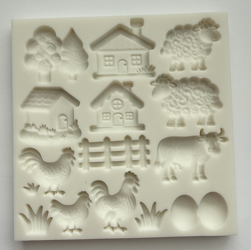 FARM ANIMALS MOLD - Chicken, Sheep, Cow