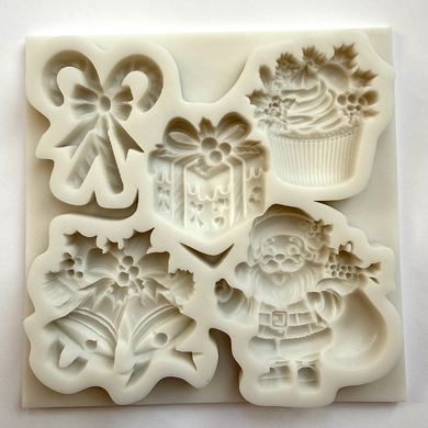CHRISTMAS VARIETY MOLD - Santa, Present, Jingle Bells, Peppermints