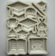 Load image into Gallery viewer, GRADUATION THEME MOLD (Cap, Trophy, Diploma, Book)