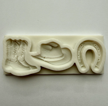Load image into Gallery viewer, COWBOY VARIETY MOLD (Hat, Boots, Horseshoe)