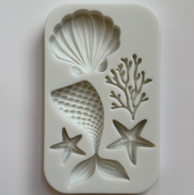 Load image into Gallery viewer, MERMAID, STARFISH, SEA SHELLS &amp; CORAL MOLD