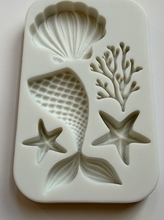 Load image into Gallery viewer, MERMAID, STARFISH, SEA SHELLS &amp; CORAL MOLD