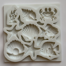 Load image into Gallery viewer, BEACH THEMED MOLD - Sea Shell, Coral, Fish, Star Fish, Crab