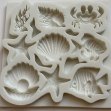 Load image into Gallery viewer, BEACH THEMED MOLD - Sea Shell, Coral, Fish, Star Fish, Crab