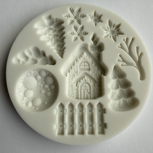 Load image into Gallery viewer, CHRISTMAS VARIETY MOLD - House, Snowflakes, Pine Trees