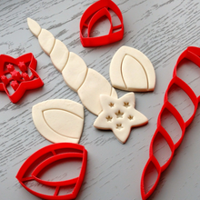 Load image into Gallery viewer, UNICORN COOKIE CUTTER SET - Ears, Horn &amp; Star - Shapem