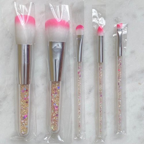 DUSTING BRUSH SET (5 PCS) - BRUSHES FOR LUSTER DUST, EDIBLE GLITTER, PEARL DUST