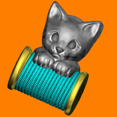 KITTEN WITH YARN MOLD - Shapem
