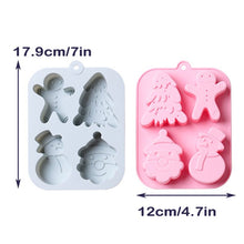 Load image into Gallery viewer, CHRISTMAS VARIETY MOLD - Santa, Snowman, Pine Tree &amp; Gingerbread