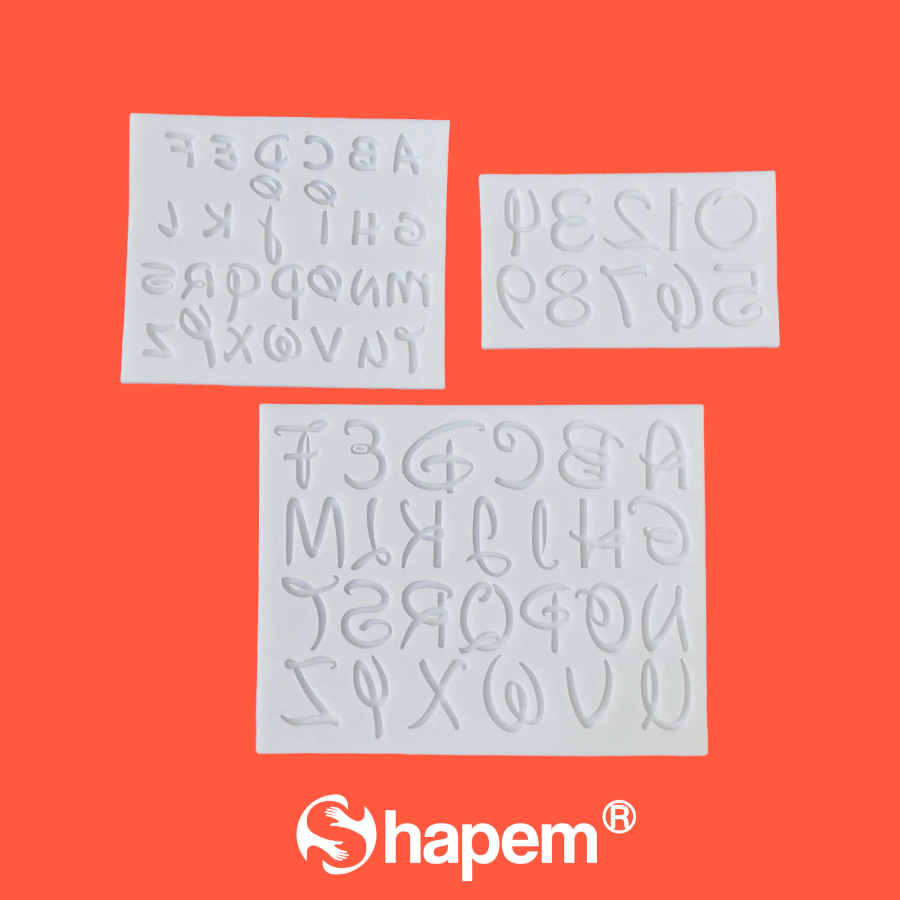 ALPHABET MOLD SET (UPPERCASE LETTERS, LOWERCASE & NUMBERS)