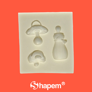BABY SHOWER MOLD - BABY BOTTLE, PACIFIER & BIB SILICONE MOLD