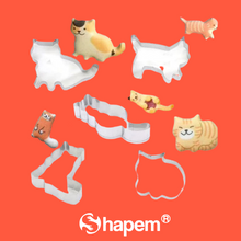 Load image into Gallery viewer, CAT SHAPED COOKIE CUTTER 5 PIECE SET