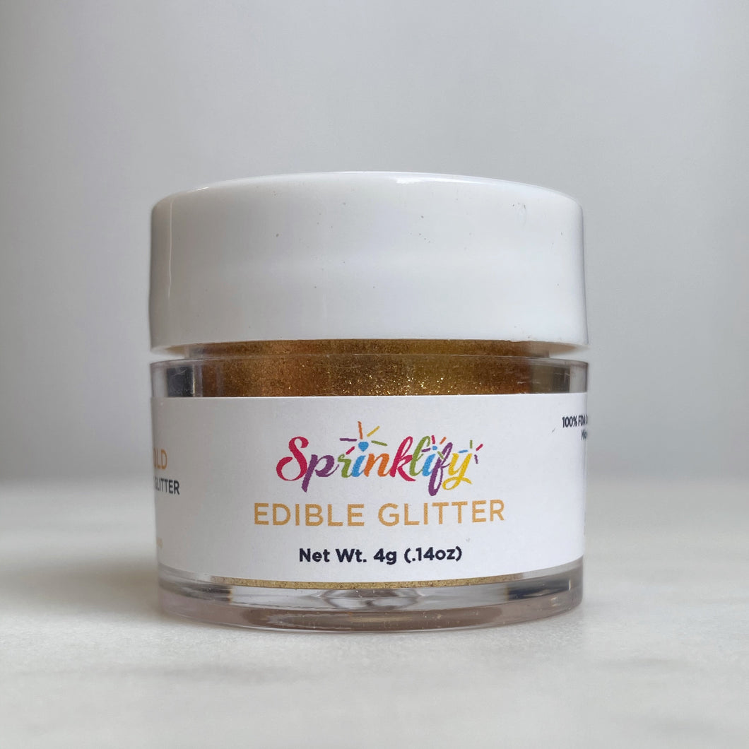 Edible Glitter by Sprinklify - ROYAL GOLD - Food Grade High Shine Dust for Cakes - Shapem