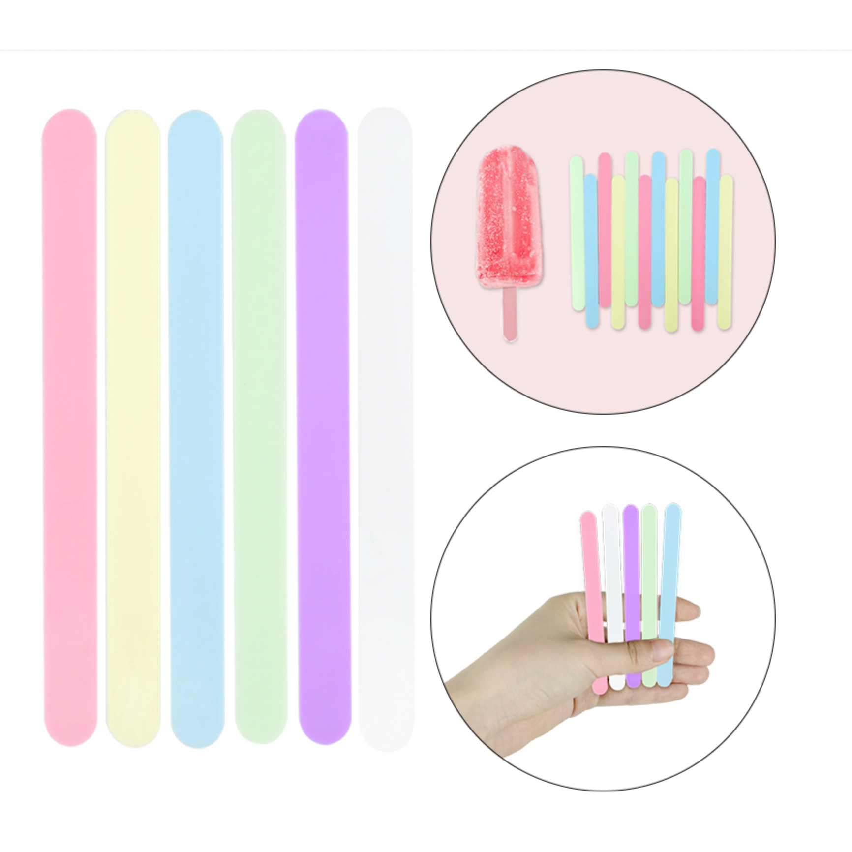 MIRRORED Acrylic Popsicle Sticks 10/pack - Heaven's Sweetness Shop