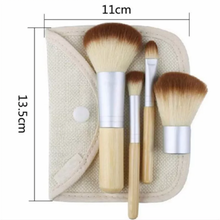 Load image into Gallery viewer, BAMBOO DUSTING BRUSH SET (4 PCS) - BRUSHES FOR LUSTER DUST, EDIBLE GLITTER, PEARL DUST