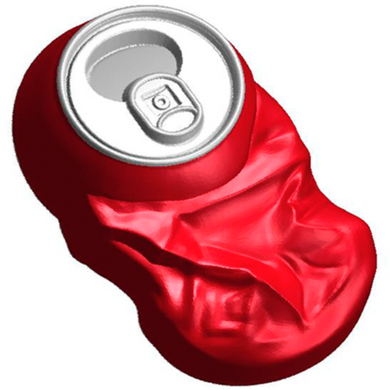 SMASHED SODA CAN MOLD