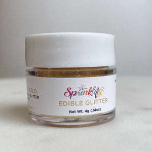 Edible Glitter by Sprinklify - BRIGHT GOLD - Food Grade High Shine Dust for Cakes - Shapem
