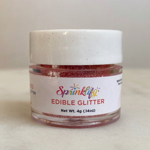 Edible Glitter by Sprinklify - CLASSIC RED - Food Grade High Shine Dust for Cakes - Shapem