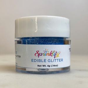 Edible Glitter by Sprinklify - DEEP BLUE - Food Grade High Shine Dust for Cakes - Shapem