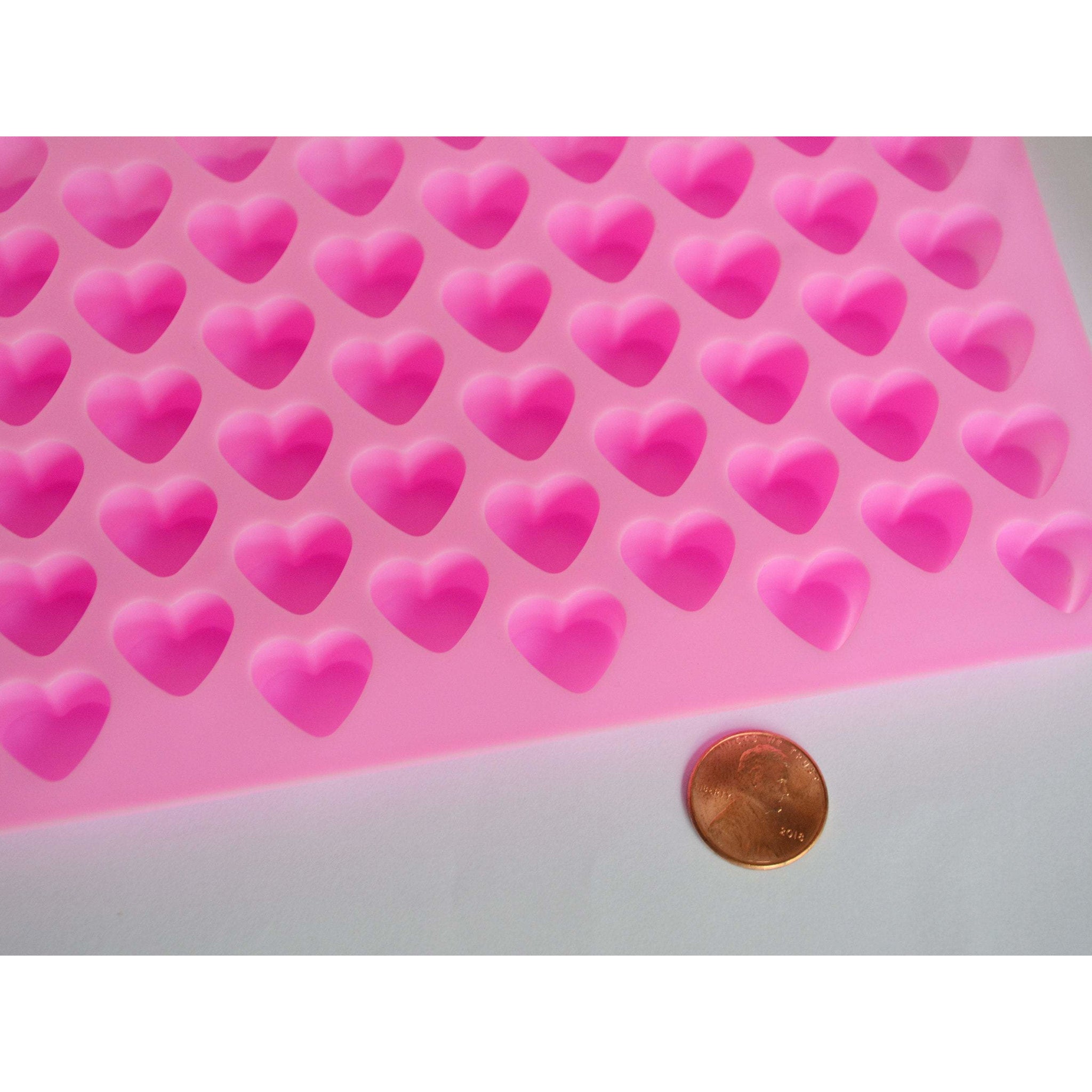 Mini Silicone Mold-6 Cavity Heart 2.5X2.5X1.25