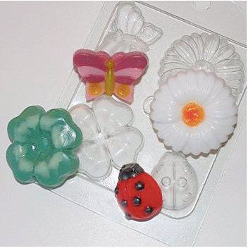 SPRING MOLD - FLOWERS, LADYBUG AND BUTTERFLY MOLD - Shapem
