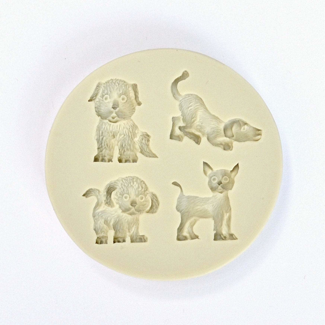 PET VARIETY MOLD - 4 CAVITY DOGS & CAT SILICONE MOLD - Shapem