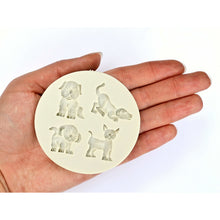 Load image into Gallery viewer, PET VARIETY MOLD - 4 CAVITY DOGS &amp; CAT SILICONE MOLD - Shapem