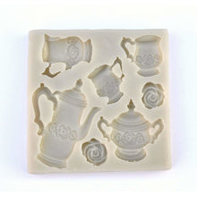 Load image into Gallery viewer, TEA PARTY MOLD - TEA POT, CUPS &amp; ROSES - Shapem