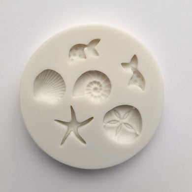 MERMAID, STARFISH & SEA SHELLS MOLD - Shapem