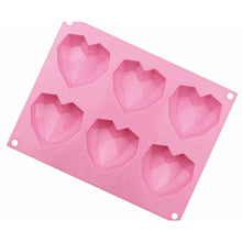 Load image into Gallery viewer, DIAMOND HEART SILICONE MOLD (6 CAVITY) - Shapem