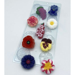 FLORAL VARIETY MOLD (9 CAVITY) PEONY, DANDELION, PLUMERIA - Shapem