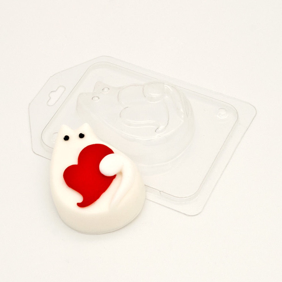 KITTY WITH HEART MOLD