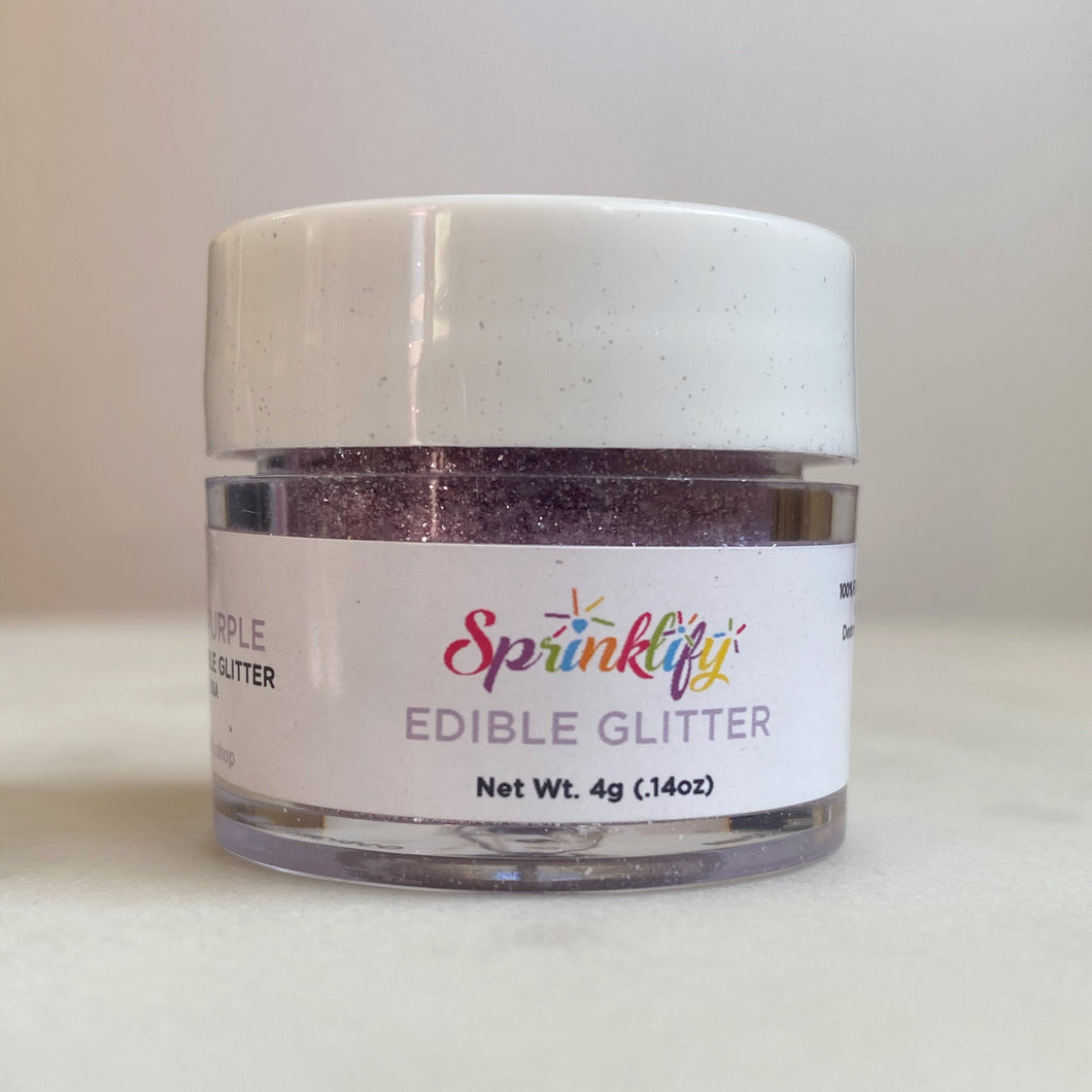 Edible Glitter by Sprinklify - LILAC PURPLE - Food Grade High Shine Dust for Cakes - Shapem