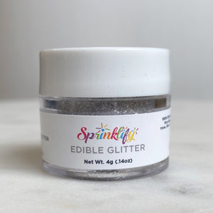 Edible Glitter by Sprinklify - SILVER - Food Grade High Shine Dust for Cakes - Shapem