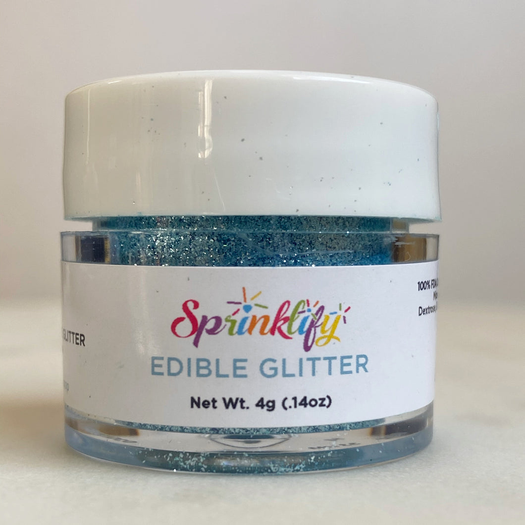 Edible Glitter by Sprinklify - TEAL - Food Grade High Shine Dust for Cakes - Shapem