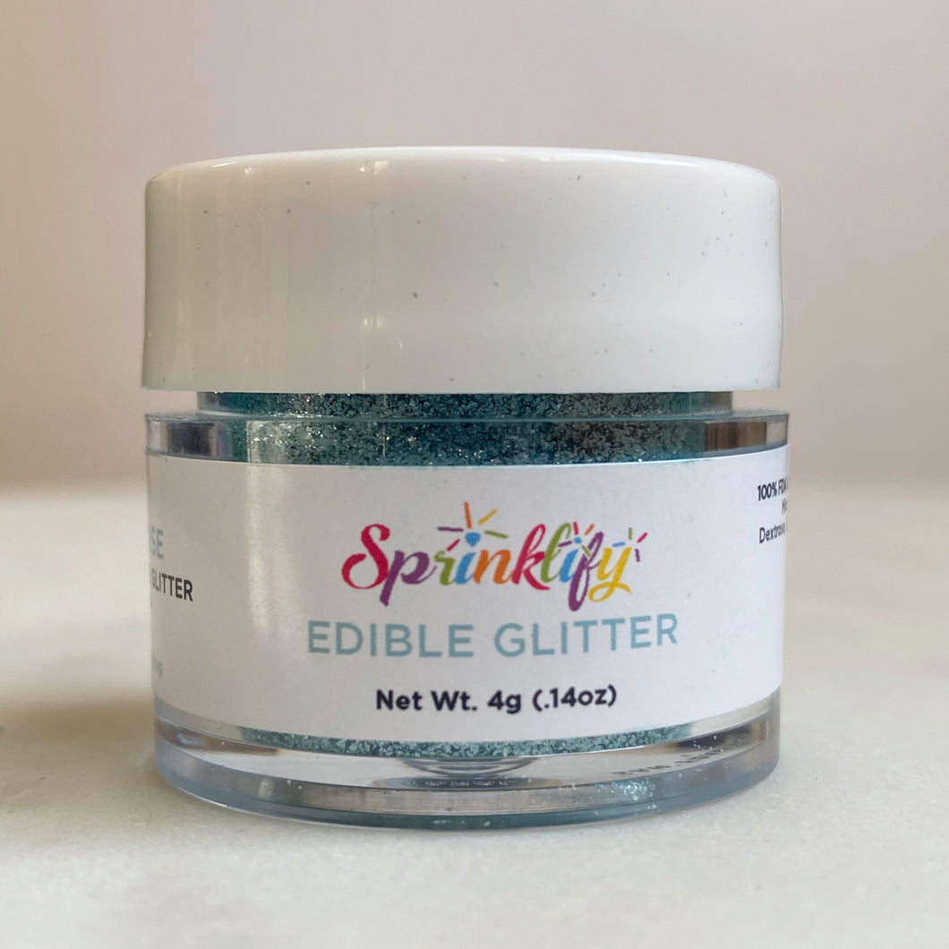 Edible Glitter by Sprinklify - TIRQUOISE - Food Grade High Shine Dust for Cakes - Shapem